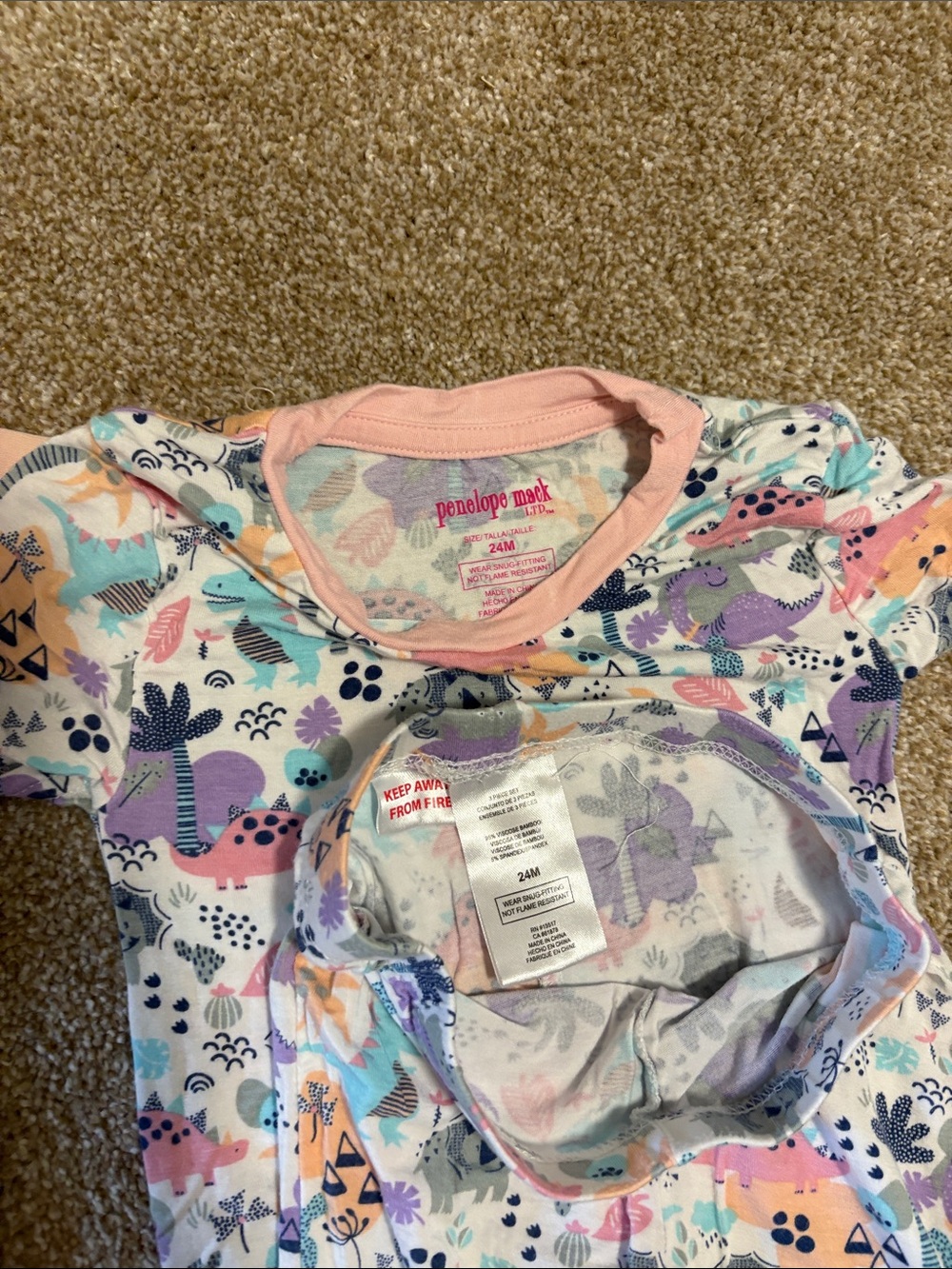 2T Toddler Kids Short-Sleeve Pajama Sets - Picture 2 of 3